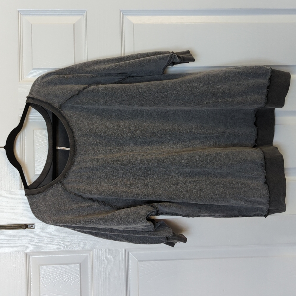 Free People 3/4 drop sleeve oversized sweatshirt fits XS-L